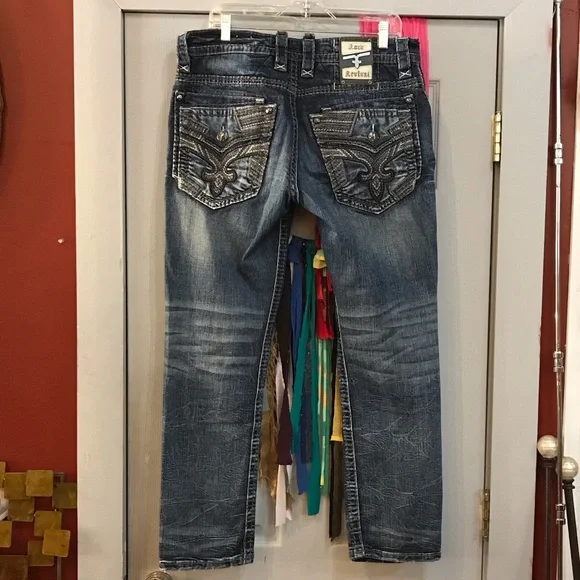 ✨Rock Revival Blue Relaxed Jeans